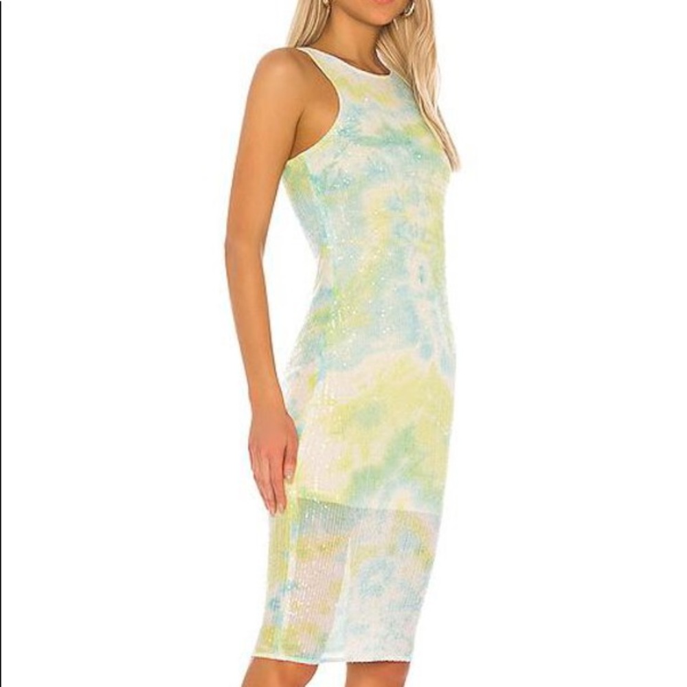Lovers and Friends HARRIET MIDI DRESS in Tie Dye